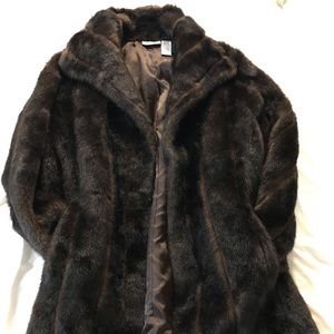 Jaclyn Smith Long Classic Faux Fur Coat